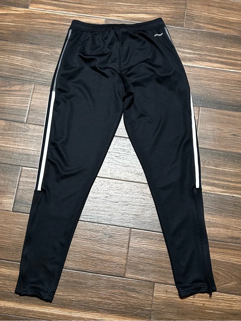 Adidas Men’s Tiro Jogger Pants Medium Black White Zippers‎ Sweatpants